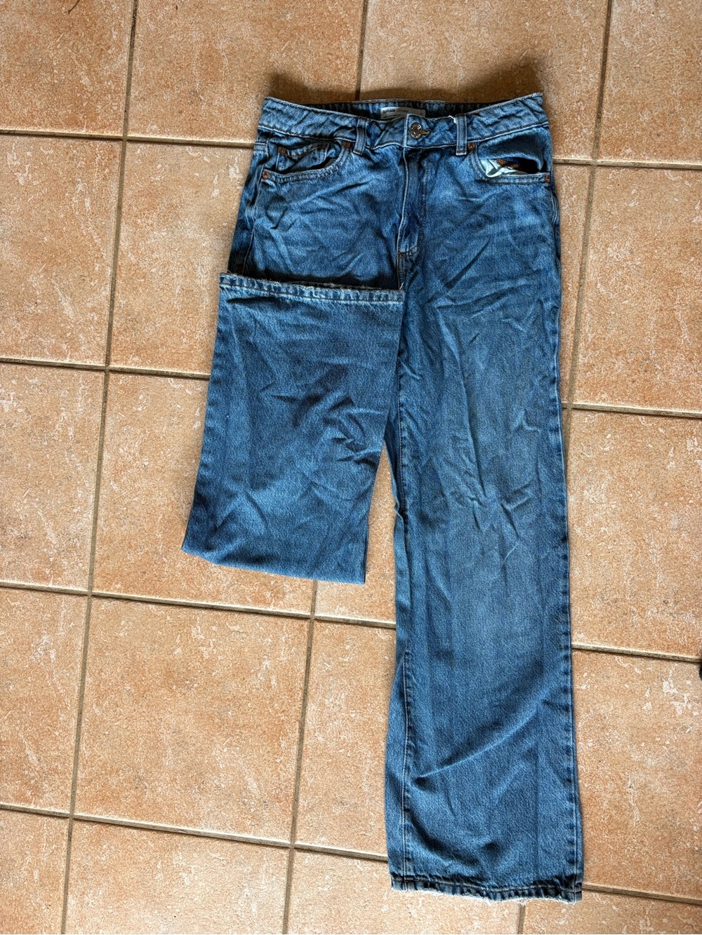Garage Women's Wide-Leg Flare Jeans - Mid Blue Wash